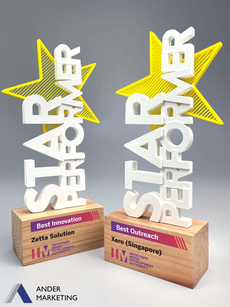 3D printed trophy award MW-15 | Ander Marketing Singapore 3D printed trophy award MW-15 | Ander Marketing Singapore