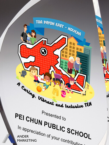 Colour print on awards