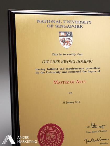 Colour print on metal plate