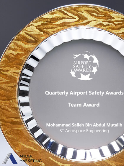 Laser engraving with silver logo text effect