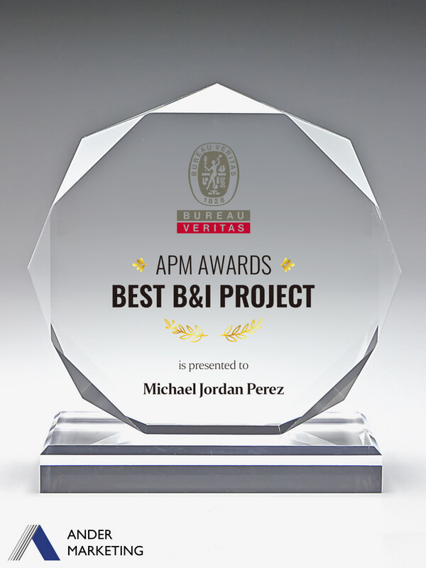 A27 Acrylic Trophy Award Ander Marketing Singapore