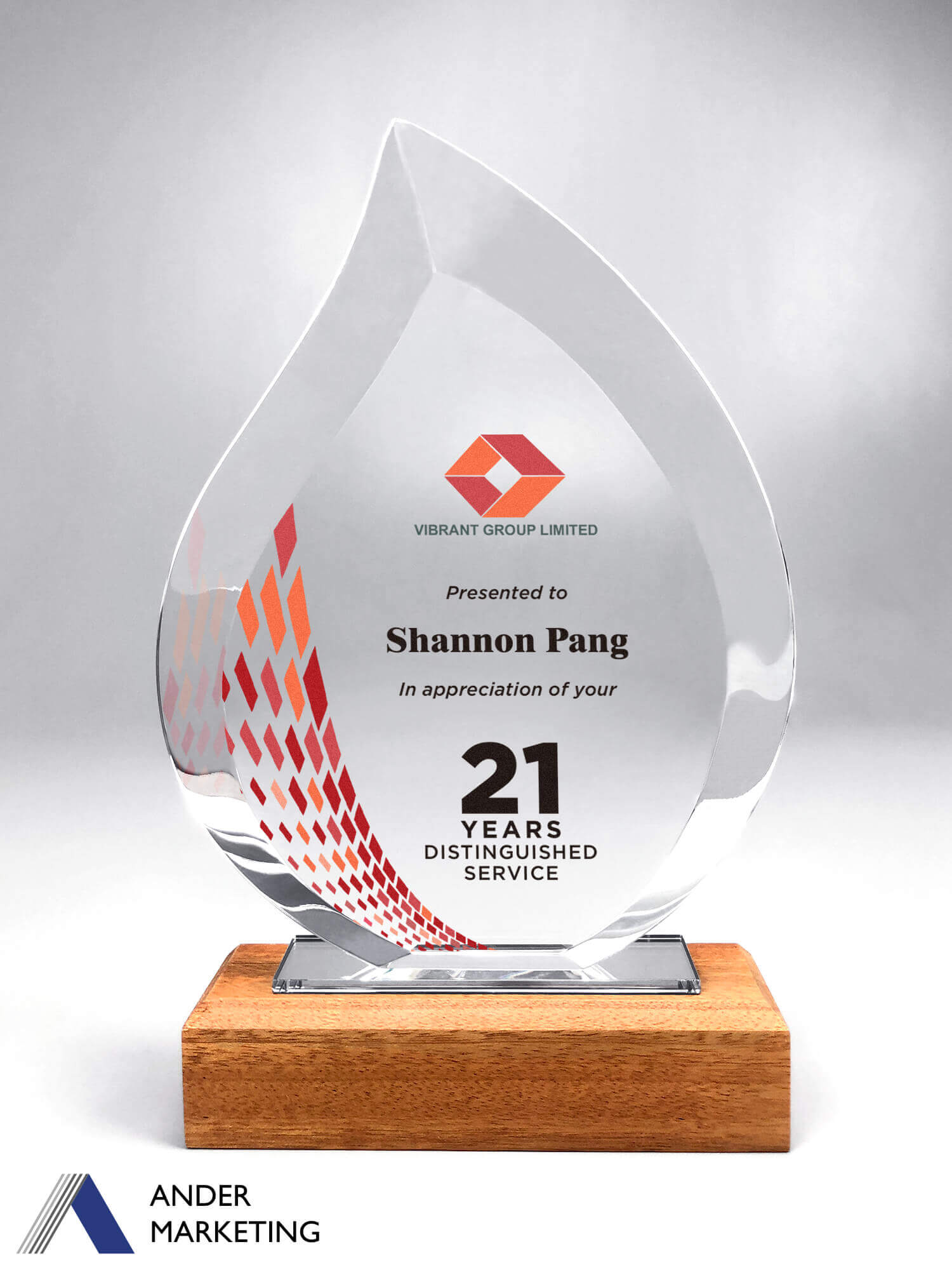 Crystal Trophies & Plaques Ander Marketing Singapore All pricing