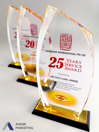 Acrylic Trophy Award Acrylic Trophy Award - Ander Marketing Singapore