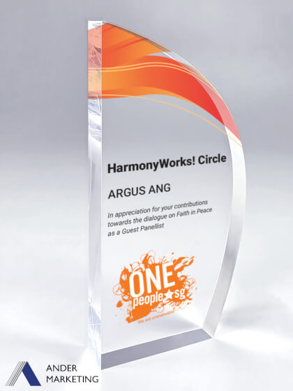Acrylic Trophy Award - Ander Marketing Singapore