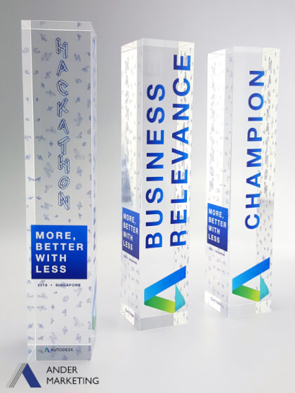 Acrylic Trophy Award Acrylic Trophy Award - Ander Marketing Singapore