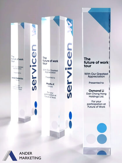 Acrylic Trophy Award Acrylic Trophy Award - Ander Marketing Singapore