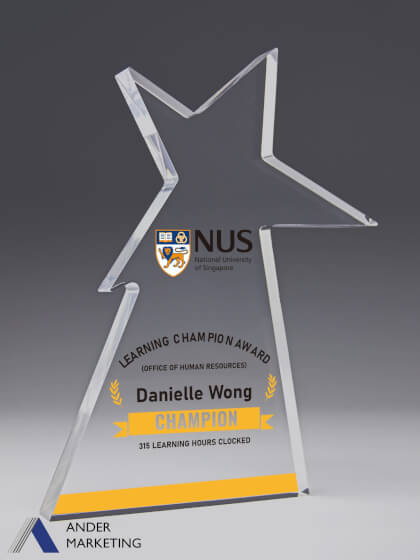 Acrylic Trophy Award Acrylic Trophy Award - Ander Marketing Singapore