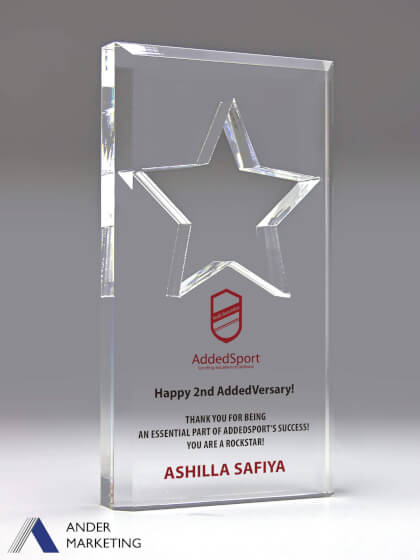 Acrylic Trophy Award Acrylic Trophy Award - Ander Marketing Singapore