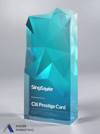 Crystal Trophy Award Crystal Trophy Award - Ander Marketing Singapore
