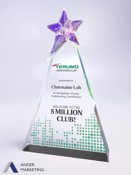 Crystal Trophy Award Crystal Trophy Award - Ander Marketing Singapore