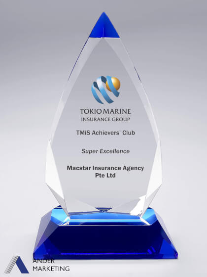Crystal Trophy Award Crystal Trophy Award - Ander Marketing Singapore