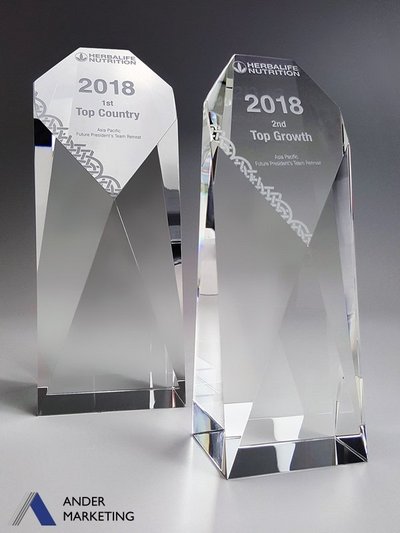 Crystal Trophy Award Crystal Trophy Award - Ander Marketing Singapore