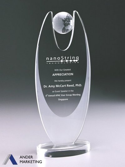 Crystal Trophy Award Crystal Trophy Award - Ander Marketing Singapore