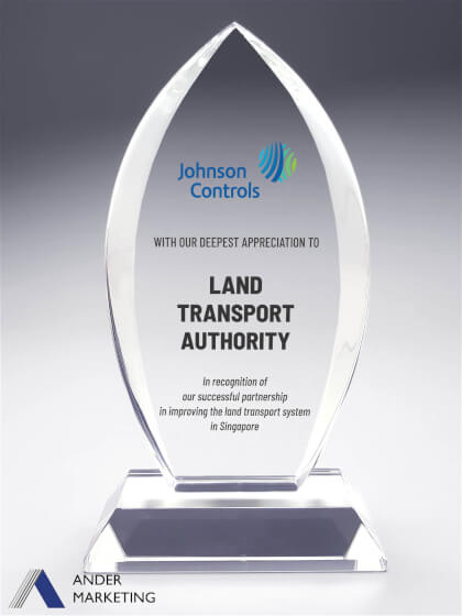 Crystal Trophy Award Crystal Trophy Award - Ander Marketing Singapore