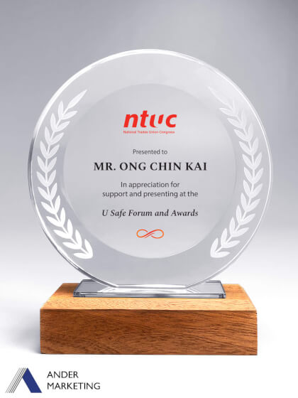 Crystal Trophy Award Crystal Trophy Award - Ander Marketing Singapore