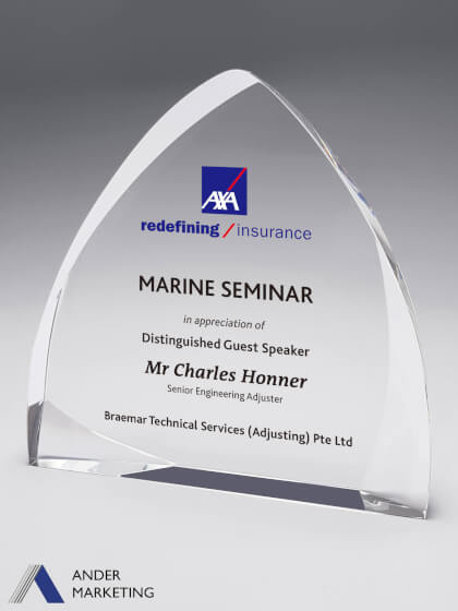 Crystal Trophy Award Crystal Trophy Award - Ander Marketing Singapore