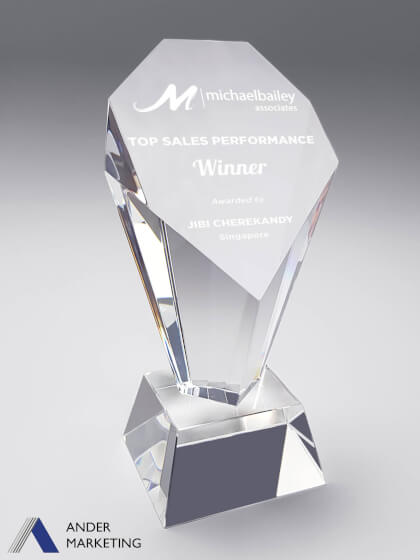 Crystal Trophy Award Crystal Trophy Award - Ander Marketing Singapore