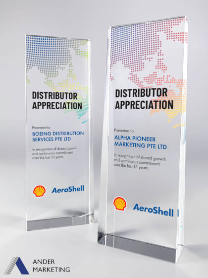 Crystal Trophy Award Crystal Trophy Award - Ander Marketing Singapore