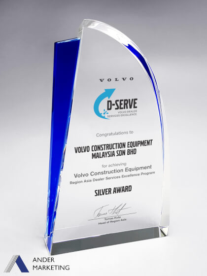 Crystal Trophy Award Crystal Trophy Award - Ander Marketing Singapore