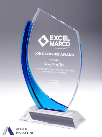 Crystal Trophy Award Crystal Trophy Award - Ander Marketing Singapore