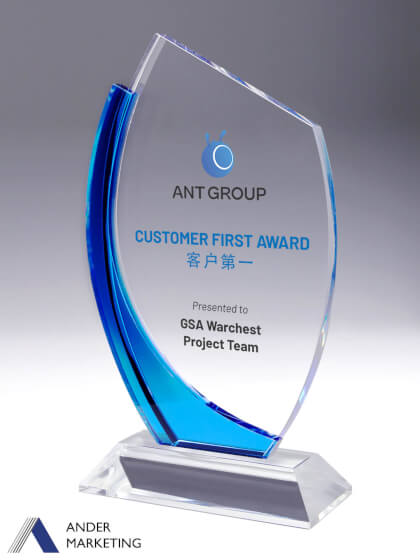Crystal Trophy Award Crystal Trophy Award - Ander Marketing Singapore