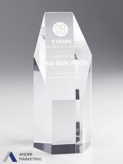 Crystal Trophy Award Crystal Trophy Award - Ander Marketing Singapore