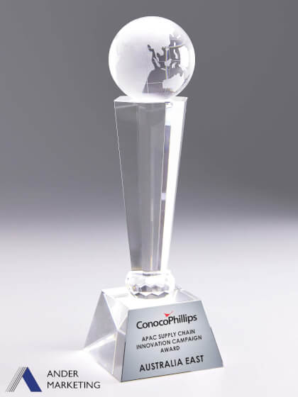 Crystal Trophy Award Crystal Trophy Award - Ander Marketing Singapore