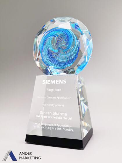 Glass Trophy Award GA-56 Glass Trophy Award GA-56 - Ander Marketing Singapore