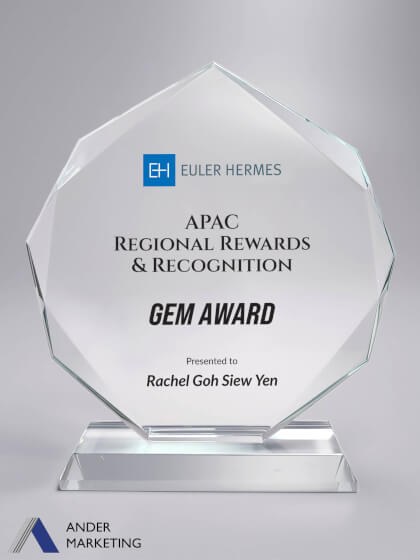 Glass Trophy Award Glass Trophy Award - Ander Marketing Singapore