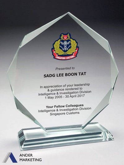 Jade Glass Trophy Awards Jade Glass Trophy Awards - Ander Marketing Singapore