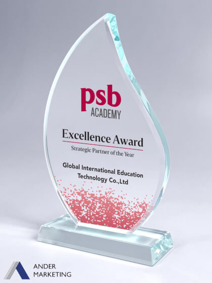 Glass Trophy Award Glass Trophy Award - Ander Marketing Singapore