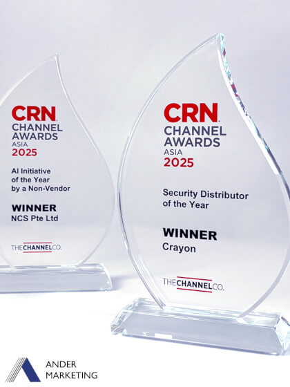 Glass Trophy Award Glass Trophy Award - Ander Marketing Singapore