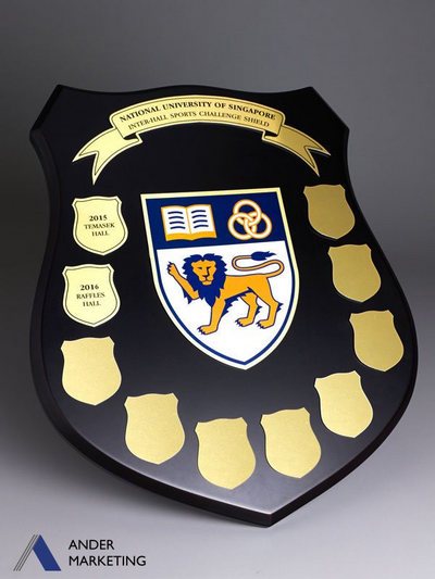 Wooden Shield Plaques Wooden Shield Plaques - Ander Marketing Singapore