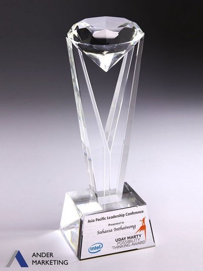 Crystal Trophy Award Crystal Trophy Award - Ander Marketing Singapore