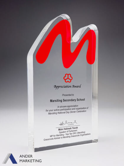 Custom Trophy Award - Ander Marketing Singapore