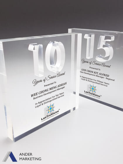 Custom Trophy Award - Ander Marketing Singapore