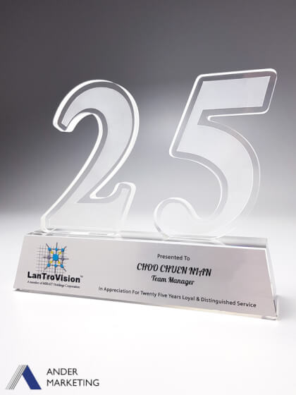 Custom Trophy Award - Ander Marketing Singapore