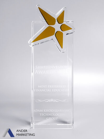 Custom Trophy Award - Ander Marketing Singapore