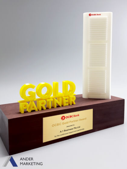 Custom Trophy Award - Ander Marketing Singapore