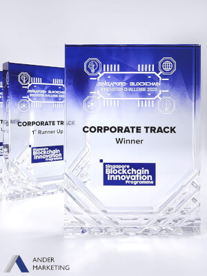 Acrylic Trophy Award - A-23 Ander Marketing Singapore