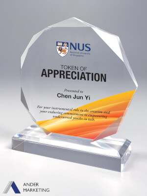 Acrylic Trophy Award - A-27 Ander Marketing Singapore