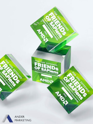 Acrylic Trophy Award - A-40 Ander Marketing Singapore