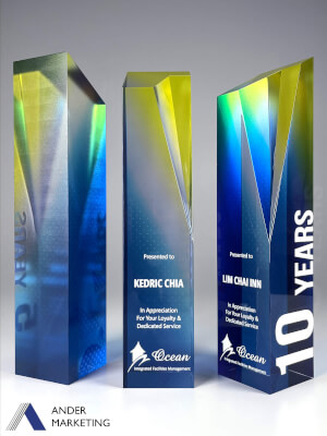 Acrylic Trophy Award - A-41 Ander Marketing Singapore