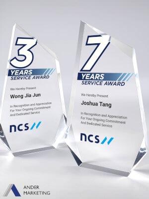 Acrylic Trophy Award - A-45 Ander Marketing Singapore