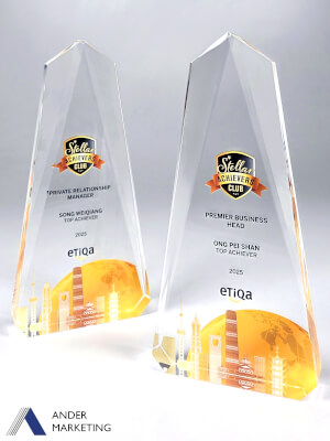 Acrylic Trophy Award - A-57 Ander Marketing Singapore