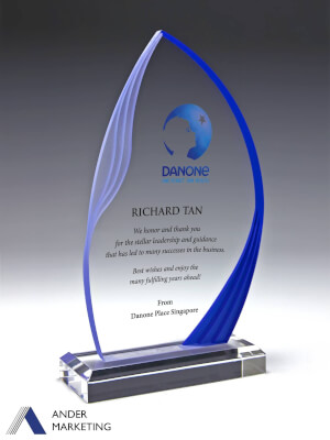 Acrylic Trophy Award - A-64 Ander Marketing Singapore