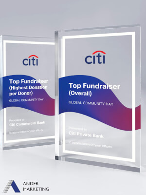 Acrylic Trophy Award - A-69 Ander Marketing Singapore