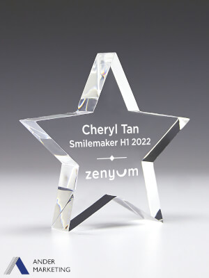 Acrylic Trophy Award - A-94 Ander Marketing Singapore