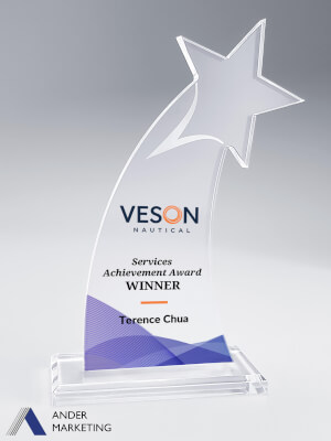 Acrylic Trophy Award - AA-1004 Ander Marketing Singapore