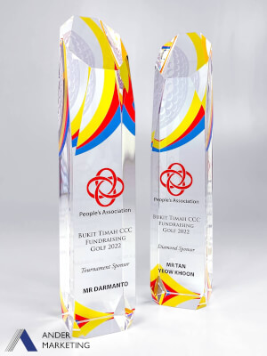 Crystal Trophy Award - CA-257 Ander Marketing Singapore
